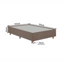Ver mais imagens de Kit Cama Box Casal e Cabeceira em Madeira Maciça Estofada Espresso Móveis Marrom