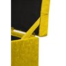 Puff Baú Estofado em Suede Amassado 1 Lugar Quadrado - Amarelo - 3