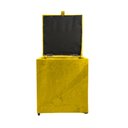 Ver imagem 5 de Puff Baú Estofado em Suede Amassado 1 Lugar Quadrado - Amarelo