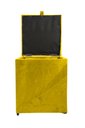 Ver imagem 5 de Puff Baú Estofado em Suede Amassado 1 Lugar Quadrado - Amarelo