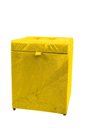 Ver imagem 1 de Puff Baú Estofado em Suede Amassado 1 Lugar Quadrado - Amarelo