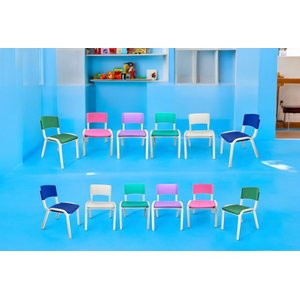 Kit 12 Cadeiras Infantil Iso Colors Brinquedoteca Escolas Creches Igrejas Ecomhome