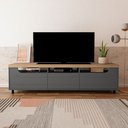 Ver imagem 1 de Rack para TV até 75 Polegadas MDF 200cm Tampo Engrossurado Mercury Marrom