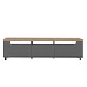 Ver imagem 2 de Rack para TV até 75 Polegadas MDF 200cm Tampo Engrossurado Mercury Marrom