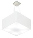 Ver imagem 1 de Lustre Pendente Quadrado Vivare Md-4199 Cúpula em Tecido 30/60x60cm - Bivolt - Branco - Bivolt