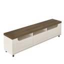 Ver imagem 3 de Rack para TV até 75 Polegadas MDF 200cm Tampo em Tamburato Mercury Artely Pinho/ Off White