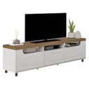 Ver imagem 2 de Rack para TV até 75 Polegadas MDF 200cm Tampo Engrossurado Mercury Marrom