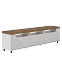 Ver mais imagens de Rack para TV até 75 Polegadas MDF 200cm Tampo Engrossurado Mercury Marrom