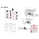 Ver imagem 4 de Berço 3 em 1 para Colchão 130x60cm com Cômoda 2 Portas 4 Gavetas Aurora Multimóveis Mp4766