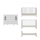 Ver imagem 7 de Berço 3 em 1 para Colchão 130x60cm com Cômoda 2 Portas 4 Gavetas Aurora Multimóveis Mp4766