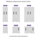 Ver imagem 6 de Berço 3 em 1 para Colchão 130x60cm com Cômoda 2 Portas 4 Gavetas Aurora Multimóveis Mp4766