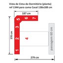 Ver imagem 4 de Dormitório de Casal sem Cama 1344s Carvalho Claro