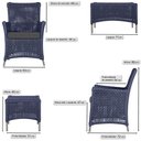 Ver imagem 3 de Jogo Sofá 2 Poltronas e Mesa Igapó Fendi E11 Trama Original Azul