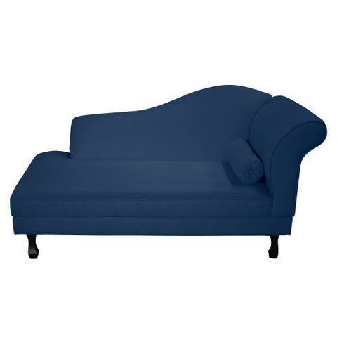Recamier Divã Dubai 185 Cm Braço Esquerdo Azul Marinho