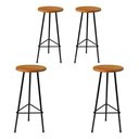 Ver imagem 1 de Kit 4 Banquetas Alta de Alumínio Ibiza 70cm Aluminium Decor Cor:peroba