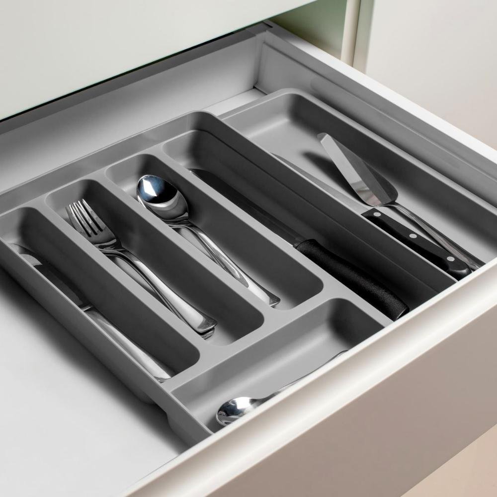 Organizador Suporte Porta Talheres Extensível Cozinha Gaveta Chumbo ou - 3