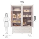 Ver imagem 6 de Quarto de Bebê com Guarda Roupa Janelado e Berço com Capitonê Maya Provençal Yescasa