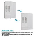 Ver mais imagens de Quarto de Bebê com Guarda Roupa Janelado e Berço com Capitonê Maya Provençal Yescasa