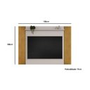 Ver imagem 3 de Painel Home P-tv até 55 Polegadas Trend Ripado Extensível C- Prateleira 108x150cm Freijo-off White