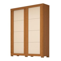 Guarda Roupa de Casal 100 % Mdf 2 Portas 2 Gavetas Helena Acp Móveis Cinamomo/off White/cinamomo - 1
