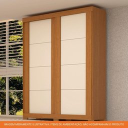 Guarda Roupa de Casal 100 % Mdf 2 Portas 2 Gavetas Helena Acp Móveis Cinamomo/off White/cinamomo - 7