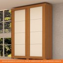 Ver imagem 7 de Guarda Roupa de Casal 100 % Mdf 2 Portas 2 Gavetas Helena Acp Móveis Cinamomo/off White/cinamomo
