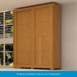 Guarda Roupa de Casal 100 % Mdf 2 Portas 2 Gavetas Helena Acp Móveis Cinamomo/off White/cinamomo - 6