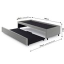 Ver imagem 3 de Cama Box Conjugada Solteiro 99CMX48CMX199CM com Cama Auxiliar Corino Bedslep B&g Cinza