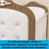Quarto de Bebê com Guarda Roupa Janelado e Berço com Capitonê Maya Provençal Espresso Móveis - 9