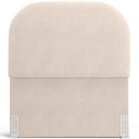 Ver imagem 4 de Cabeceira Cama Box 100cm Lanna com Puff Recamier Doha W01 Suede Bege - Lyam Decor