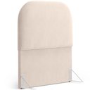 Ver mais imagens de Cabeceira Cama Box 100cm Lanna com Puff Recamier Doha W01 Suede Bege - Lyam Decor