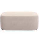 Ver imagem 5 de Cabeceira Cama Box 100cm Lanna com Puff Recamier Doha W01 Suede Bege - Lyam Decor