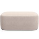 Ver imagem 4 de Cabeceira Cama Box 100cm Lanna com Puff Recamier Doha W01 Suede Bege - Lyam Decor