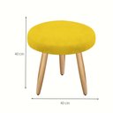 Ver imagem 3 de Kit Poltrona Opala Talita Cadeira Decorativa + Puff Redondo Pés Palito Mercado Dos Móveis:amarelo