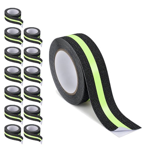 Fita Antiderrapante 5 Metros Kit 13 Uni Adesiva Refletiva Antideslizante Piso Chao Segurança Escada 