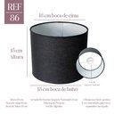 Ver imagem 1 de Cúpula Clássica de Abajur Luminária 18x18x15cm de Tecido Algodão Soquete Nacional Ref 86 Cor Preto