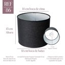 Ver imagem 2 de Cúpula Clássica de Abajur Luminária 18x18x15cm de Tecido Algodão Soquete Nacional Ref 86