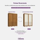 Ver imagem 3 de Casamia Guarda Roupa 2 Portas de Correr 235x170 cm 100% MDF Nature