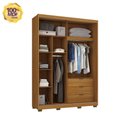 Ver imagem 4 de Casamia Guarda Roupa 2 Portas de Correr 235x170 cm 100% MDF Nature