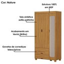Ver imagem 7 de Quarto Solteiro Clara Cama Comoda e Guarda Roupa Mdf Nature Decmade
