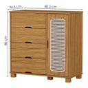 Ver imagem 5 de Quarto Solteiro Clara Cama Comoda e Guarda Roupa Mdf Nature Decmade