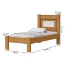 Ver imagem 3 de Quarto Solteiro Clara Cama Comoda e Guarda Roupa Mdf Nature Decmade