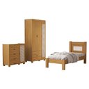 Ver imagem 1 de Quarto Solteiro Clara Cama Comoda e Guarda Roupa Mdf Nature Decmade