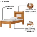 Ver imagem 6 de Quarto Solteiro Clara Cama Comoda e Guarda Roupa Mdf Nature Decmade