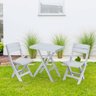 Conjunto Mesa Retangular Cadeira Dobrável Plástico Baru Rimax - Gelo - 3