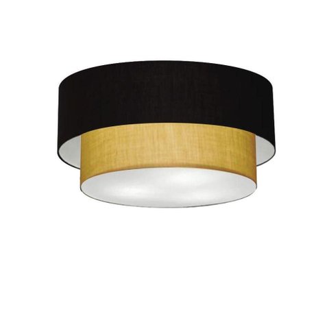 Plafon para Banheiro Cilíndrico Sb-3062 Cúpula Cor Preto Palha