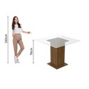 Ver imagem 4 de Conjunto Sala de Jantar Madesa Anita Mesa Tampo de Vidro 4 Cadeiras - Rustic/preto/sintético Preto