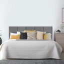 Ver imagem 2 de Cabeceira Modulada Estofada Adesiva 1 Módulo 30x40cm Cinza