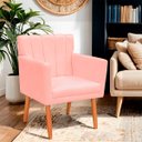 Ver imagem 2 de Kit com 2 Poltronas Cadeiras Elegante Confortável e Reforçada para Sala Carol Suede