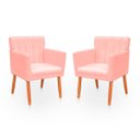 Ver imagem 1 de Kit com 2 Poltronas Cadeiras Elegante Confortável e Reforçada para Sala Carol Suede